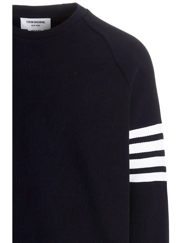 4 Bar Stripe Sweatshirt Navy - THOM BROWNE - BALAAN 5