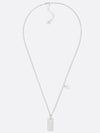 Cannage Plate Pendant Necklace Silver - DIOR - BALAAN 1