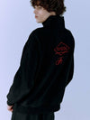 F High Neck Half Zip Up Sweatshirt Black - FANGOH - BALAAN 6