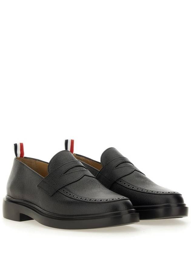 Pebble Grain Rubber Sole Penny Loafer Black - THOM BROWNE - BALAAN 10