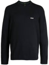 Perform X Crewneck Cotton Blend Sweatshirt Navy - HUGO BOSS - BALAAN 1