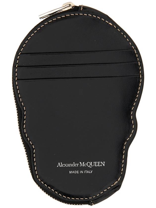 Skull Card Wallet Black - ALEXANDER MCQUEEN - BALAAN 3