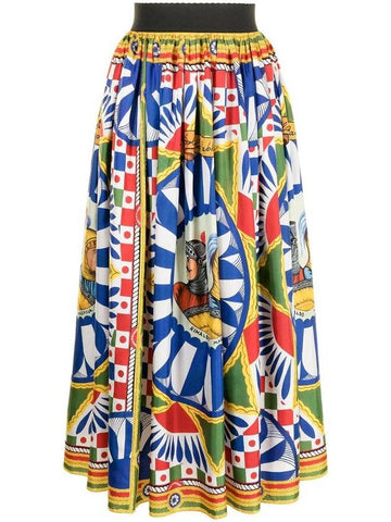 Geometric Print Skirt F4BU6TGDS12 - DOLCE&GABBANA - BALAAN 1