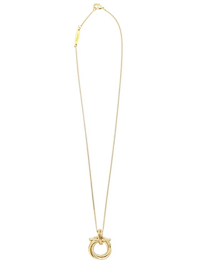 Gancini Pendant Necklace Gold - SALVATORE FERRAGAMO - BALAAN 3