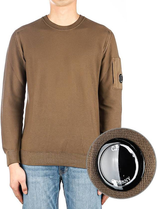 Sea Island Crew Neck Knit Top Brown - CP COMPANY - BALAAN 2