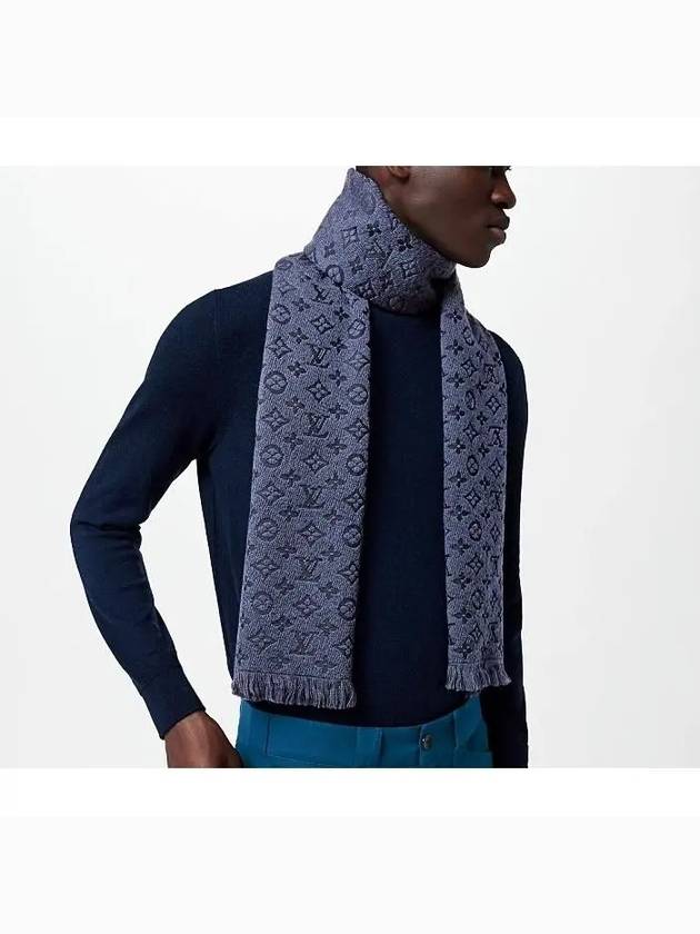 Monogram Classic Scarf Navy - LOUIS VUITTON - BALAAN 5