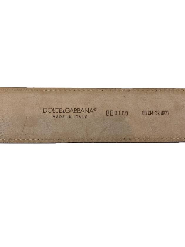 Vintage Oval Buckle Leather Belt Brown - DOLCE&GABBANA - BALAAN 6