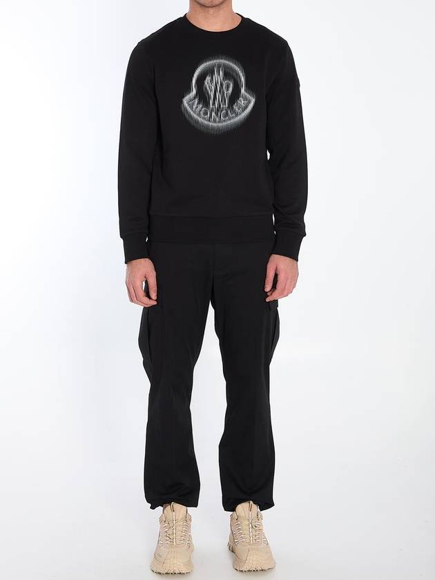 Blurred Logo Sweatshirt - MONCLER - BALAAN 5