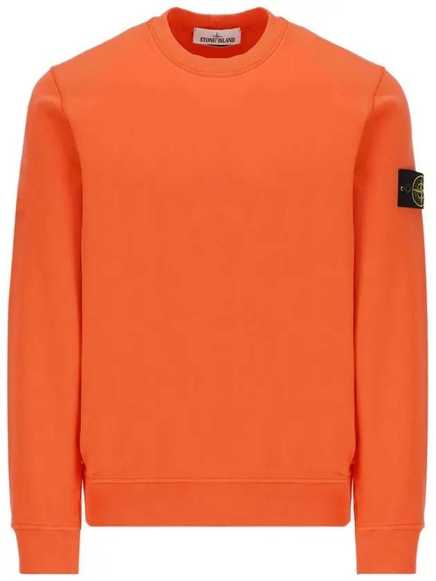 Wappen Patch Crew Neck Sweatshirt Orange - STONE ISLAND - BALAAN 1