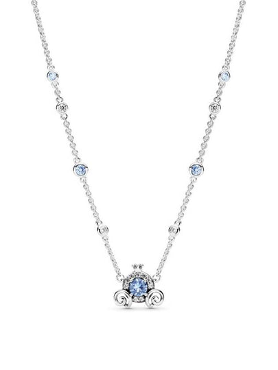 Cinderella Pumpkin Coach Collier Necklace Blue Silver - PANDORA - BALAAN 2