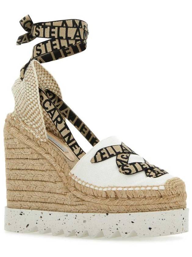 Gaia espadrille wedge sandal heel white beige - STELLA MCCARTNEY - BALAAN 3