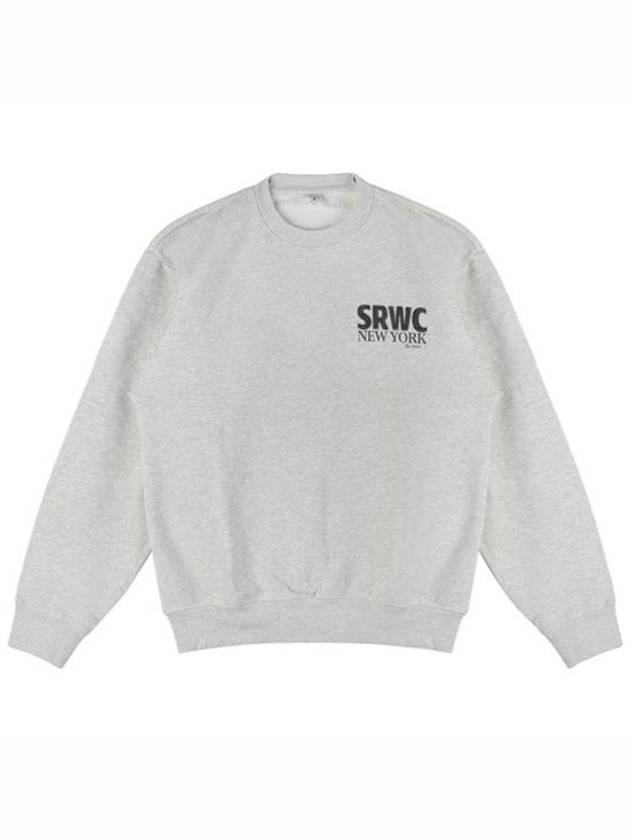 Slogan Print Cotton Sweatshirt Grey - SPORTY & RICH - BALAAN 2