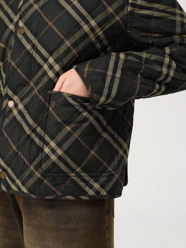 Barn Checked Quilted Cropped Jacket Shadow - BURBERRY - BALAAN 5