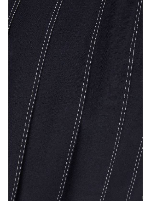 Short Pleated Skirt Navy - THOM BROWNE - BALAAN 6