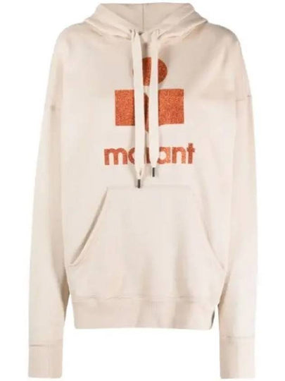 Mansel Logo Print Hoodie Beige - ISABEL MARANT - BALAAN 2