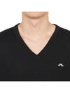 Men's Lehman V-Neck Knit Top Black - J.LINDEBERG - BALAAN 7