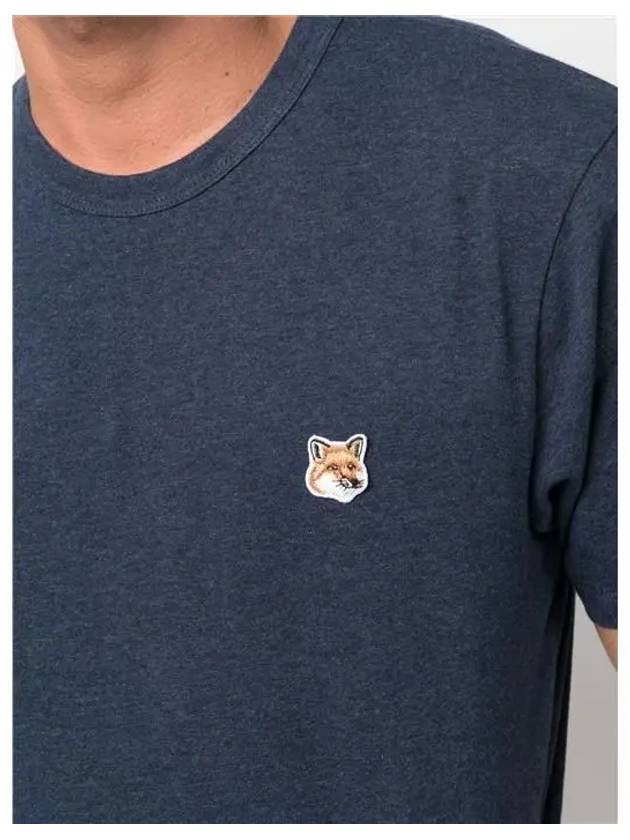 Fox Head Patch Classic Short Sleeve T-Shirt Navy Melange - MAISON KITSUNE - BALAAN 6