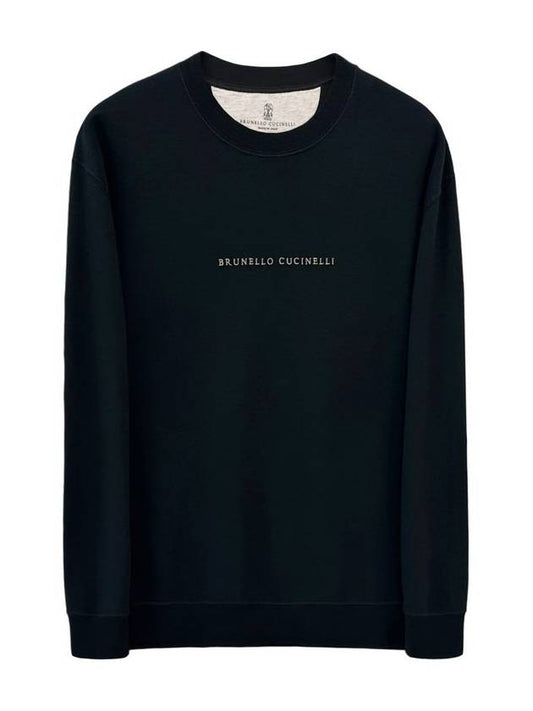 Embroidered Logo Sweatshirt Black - BRUNELLO CUCINELLI - BALAAN 2