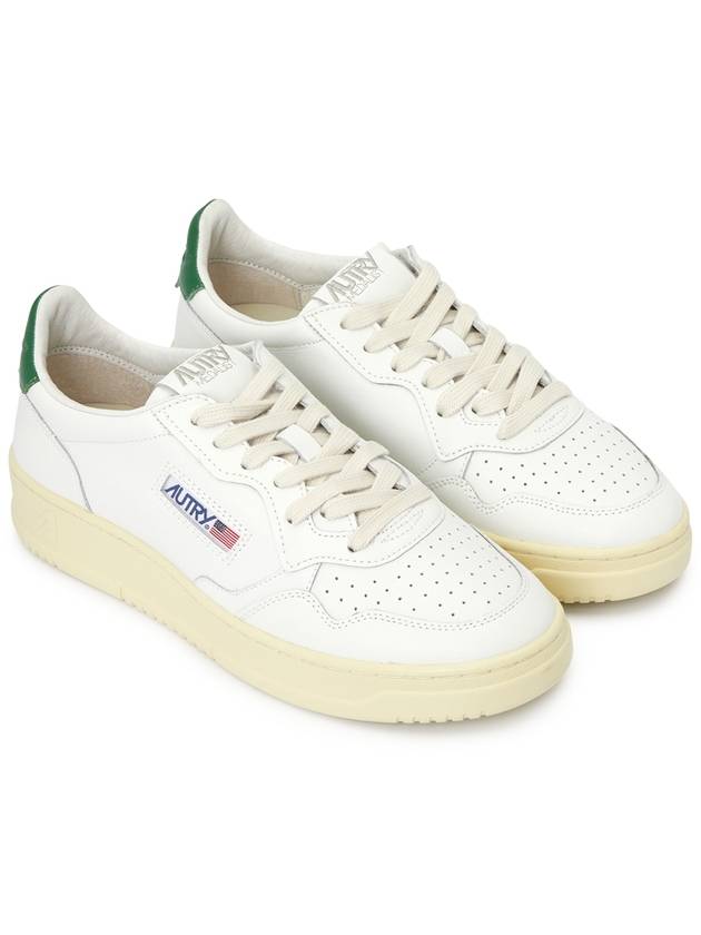 Medalist Green Tab Leather Low Top Sneakers White - AUTRY - BALAAN 4