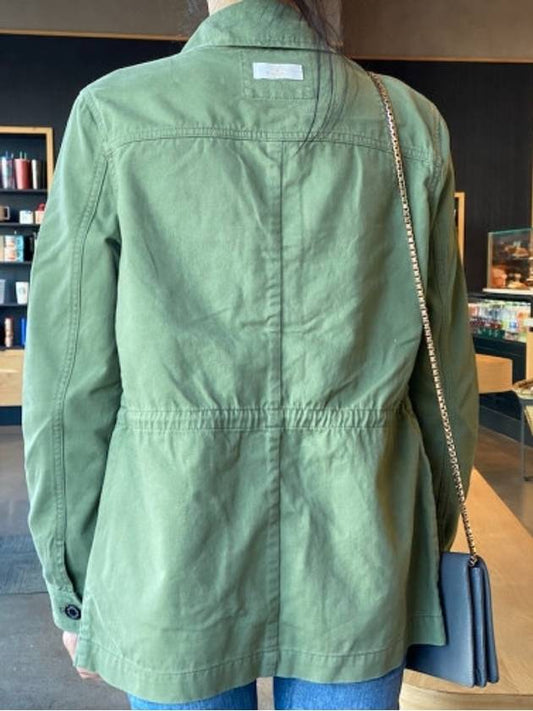 Women's Lola Casual Jacket Green Lola Washed Casual Jacket - BARBOUR - BALAAN 2