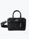 Bayswater Mini Heavy Grain Shoulder Bag Black - MULBERRY - BALAAN 2