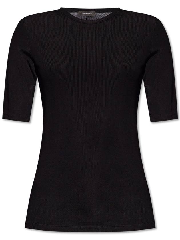 cut-out detail fine rib t-shirt JED264F132D6410000 - FABIANA FILIPPI - BALAAN 2