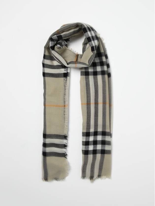 Checked Wool Scarf Green - BURBERRY - BALAAN 3