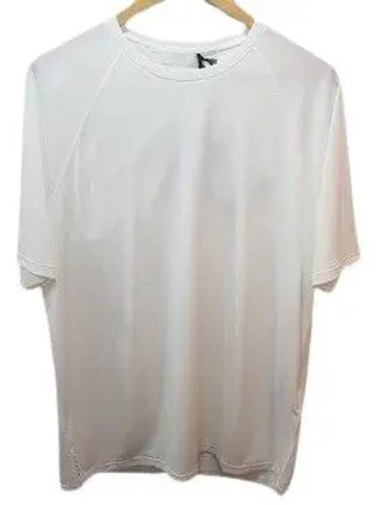 Logo Tag Short Sleeve T-shirt White - PRADA - BALAAN 2
