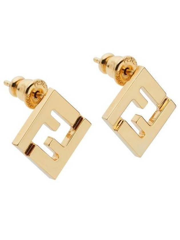 Forever Metal Earrings Gold - FENDI - BALAAN 1