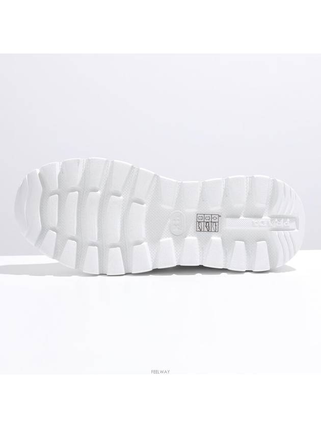 Spazzolato Logo Low Top Sneakers White - PRADA - BALAAN 6