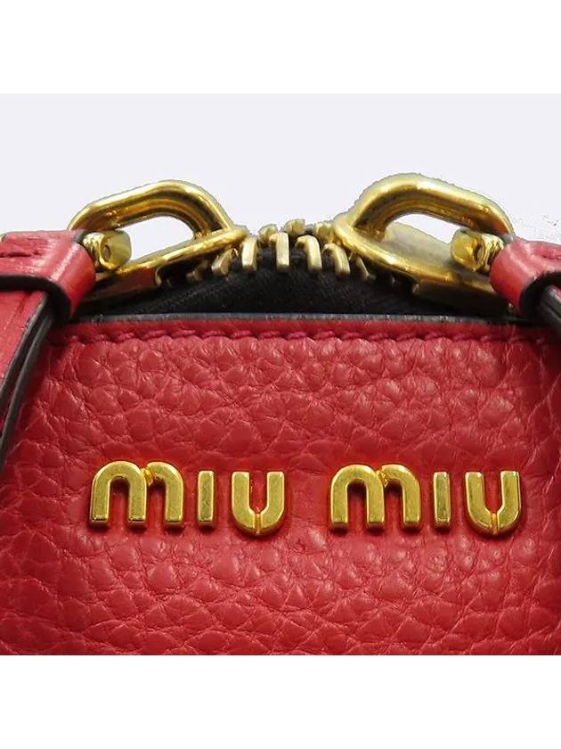 Red color gold logo leather 2WAY - MIU MIU - BALAAN 5