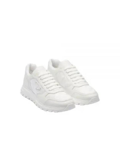 Leather Re-Nylon High Top Sneakers White - PRADA - BALAAN 2