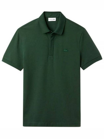 Men's Paris Regular Fit Stretch Cotton Pique Short Sleeve Polo Shirt Green - LACOSTE - BALAAN 2