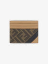 FF Logo Card Wallet Brown - FENDI - BALAAN 4