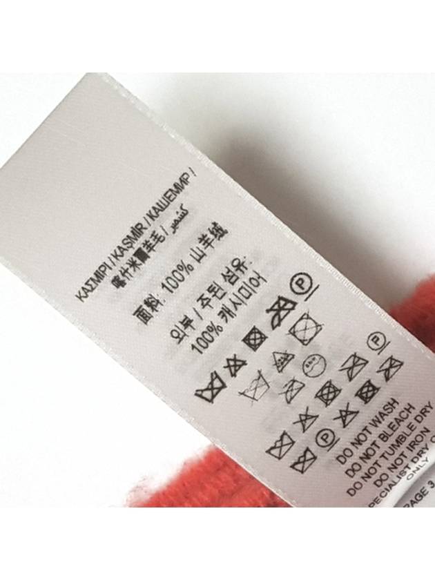 Large Check Cashmere Muffler Red - BURBERRY - BALAAN.