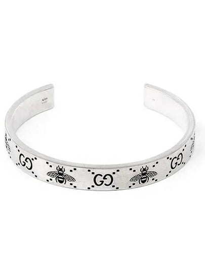 GG Sterling Engraved Bee Cuff Bracelet Silver YBA728296001 - GUCCI - BALAAN 2