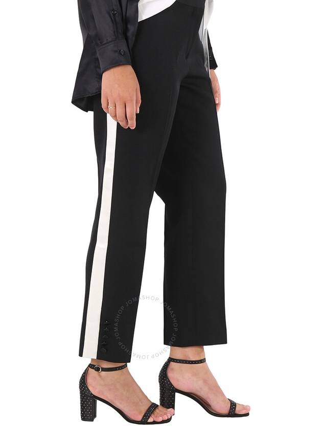 Burberry Ladies Black Potbury Wool Blend Straight Leg Trousers, Brand Size 4 (US Size 2) - BURBERRY - BALAAN 2