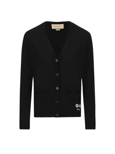 Women's Extra Fine Wool Cardigan Black - GUCCI - BALAAN 1