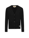 Women's Extra Fine Wool Cardigan Black - GUCCI - BALAAN 1