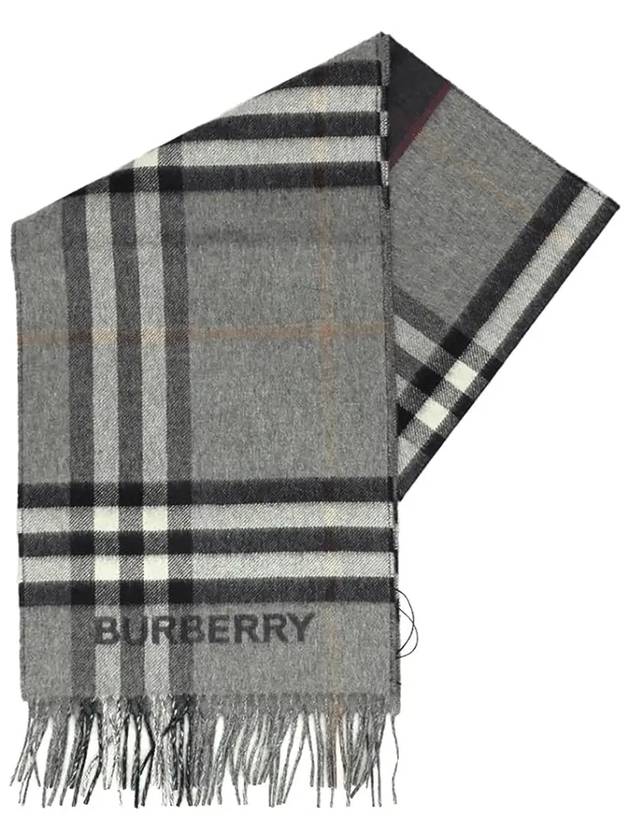 Check Pattern Scarf Grey - BURBERRY - BALAAN 2