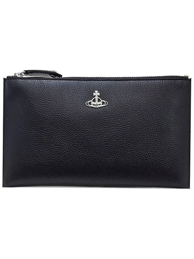 Re-Vegan Grain Clutch Bag Black - VIVIENNE WESTWOOD - BALAAN 3