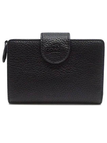 Compact Ladies Half Wallet CP417 JIBLK - COACH - BALAAN 1