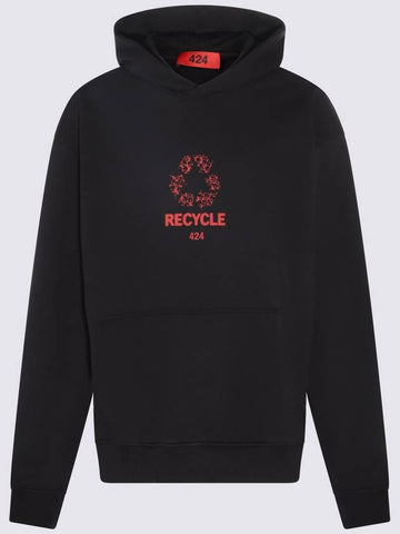 424 Black And Red Cotton Blend Sweatshirt - 424 - BALAAN 1