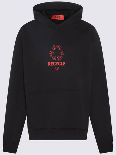 424 Black And Red Cotton Blend Sweatshirt - 424 - BALAAN 1