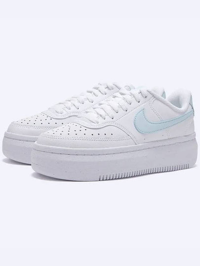 Court Vision Alta Leather Low Top Sneakers Blue White - NIKE - BALAAN 2