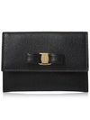 Vara Bow Card Walletr Black - SALVATORE FERRAGAMO - BALAAN 2