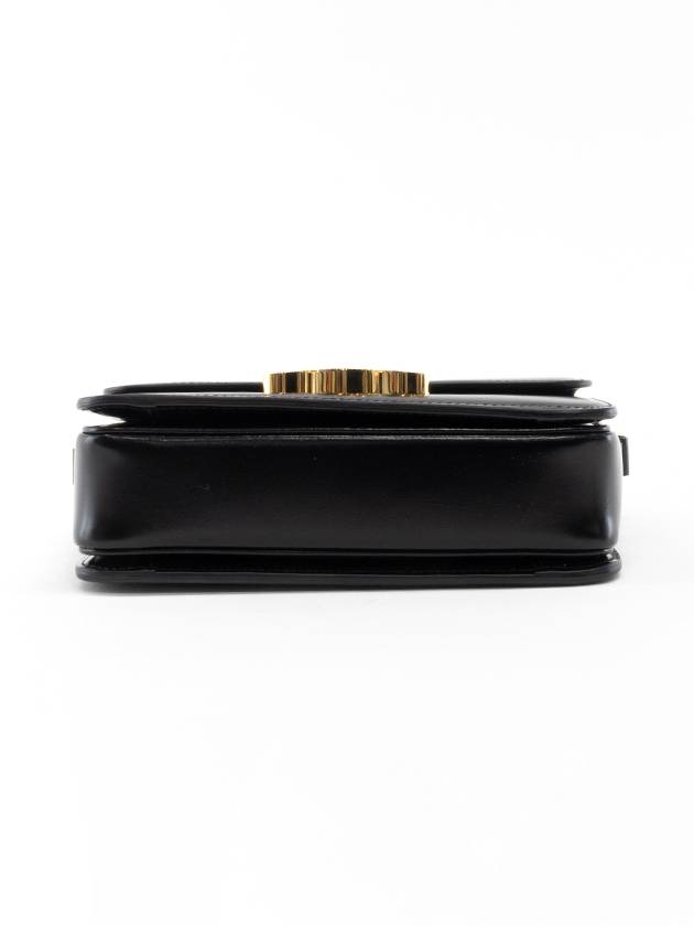 Teen Triomphe Shiny Calfskin Cross Bag Black - CELINE - BALAAN 6