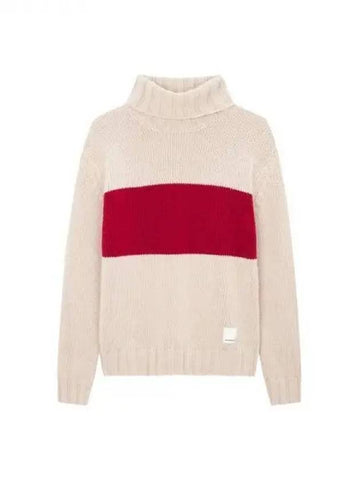 Men s color block turtleneck knit beige 271490 - EMPORIO ARMANI - BALAAN 1