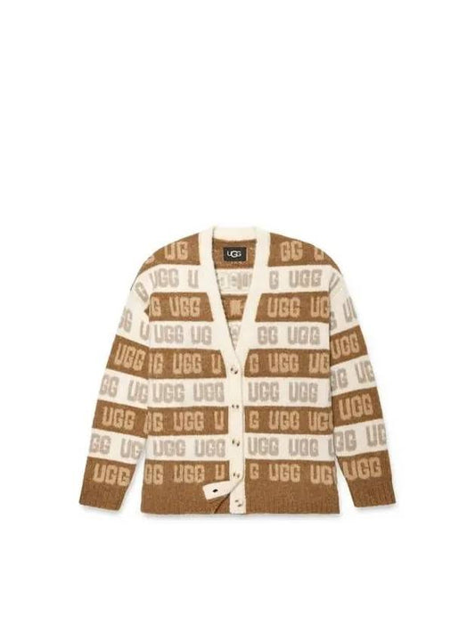 for women knit cardigan graphic logo cardigan 35 creme brulee 270372 - UGG - BALAAN 1