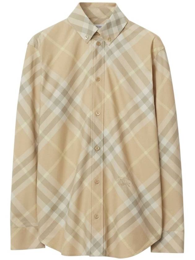 Vintage Check Cotton Long Sleeve Shirt Beige - BURBERRY - BALAAN 2